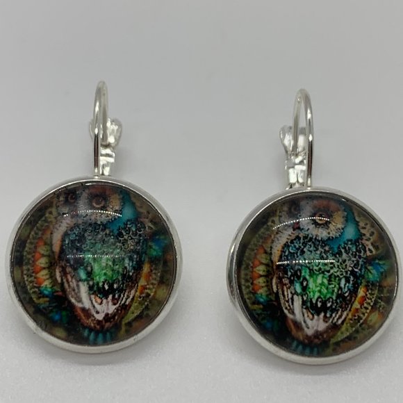 Owl Necklace and Earrings Set-Silver-Tone-Jewelry - Picture 7 of 8